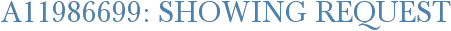 A11986699: Showing Request