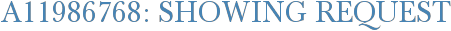 A11986768: Showing Request