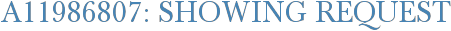 A11986807: Showing Request