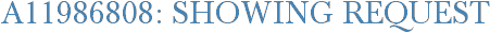 A11986808: Showing Request