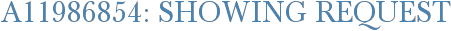 A11986854: Showing Request