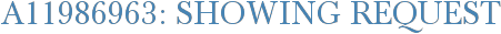 A11986963: Showing Request