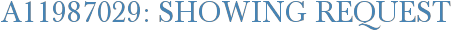A11987029: Showing Request