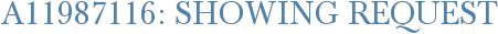 A11987116: Showing Request