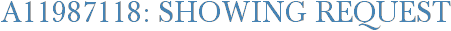 A11987118: Showing Request