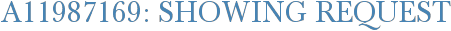 A11987169: Showing Request
