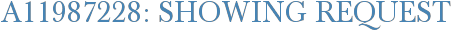 A11987228: Showing Request