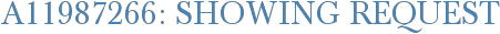 A11987266: Showing Request