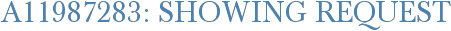 A11987283: Showing Request