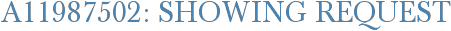A11987502: Showing Request