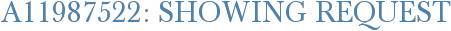 A11987522: Showing Request