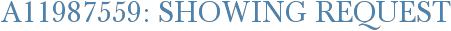 A11987559: Showing Request