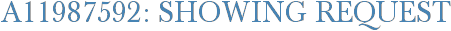 A11987592: Showing Request