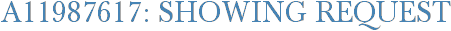 A11987617: Showing Request