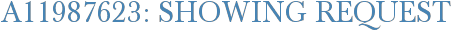 A11987623: Showing Request