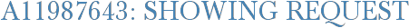 A11987643: Showing Request