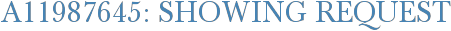 A11987645: Showing Request