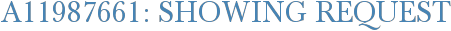 A11987661: Showing Request