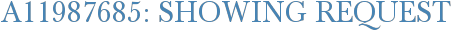 A11987685: Showing Request