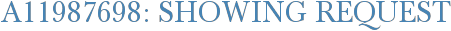 A11987698: Showing Request