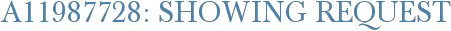 A11987728: Showing Request