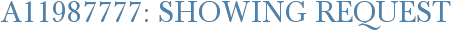 A11987777: Showing Request