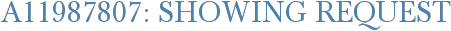A11987807: Showing Request