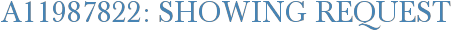 A11987822: Showing Request