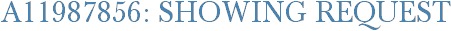 A11987856: Showing Request