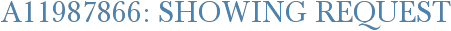 A11987866: Showing Request