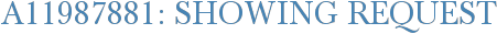 A11987881: Showing Request