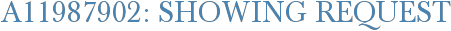 A11987902: Showing Request