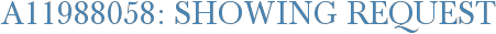 A11988058: Showing Request