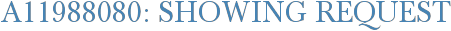 A11988080: Showing Request