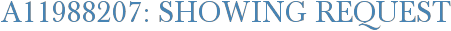 A11988207: Showing Request