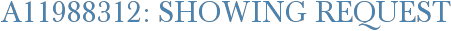 A11988312: Showing Request