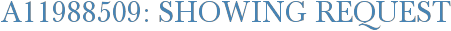 A11988509: Showing Request