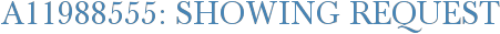 A11988555: Showing Request