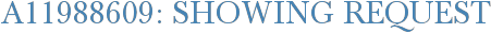 A11988609: Showing Request