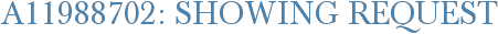 A11988702: Showing Request