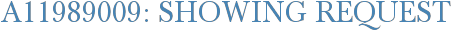 A11989009: Showing Request