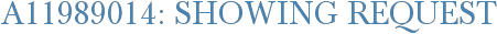 A11989014: Showing Request