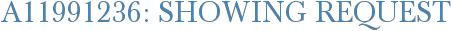 A11991236: Showing Request