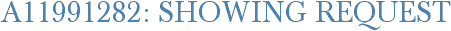 A11991282: Showing Request