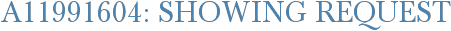 A11991604: Showing Request