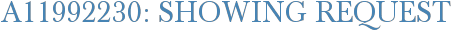 A11992230: Showing Request