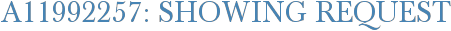 A11992257: Showing Request