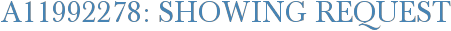 A11992278: Showing Request