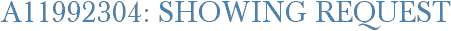A11992304: Showing Request