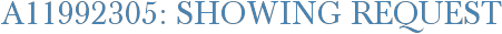 A11992305: Showing Request